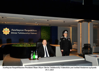Azərbaycan Respublikasının Prezidenti İlham Əliyev Dövlət Təhlükəsizliyi Xidmətinin yeni inzibati binalarının açılışında iştirak edib