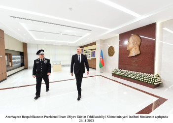 Azərbaycan Respublikasının Prezidenti İlham Əliyev Dövlət Təhlükəsizliyi Xidmətinin yeni inzibati binalarının açılışında iştirak edib