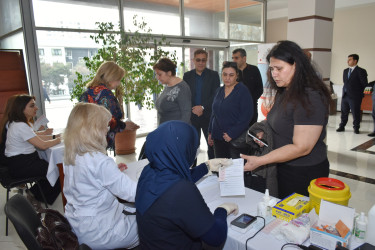 Yasamal rayonunda “Talassemiyasız həyat naminə” qanvermə aksiyası keçirildi