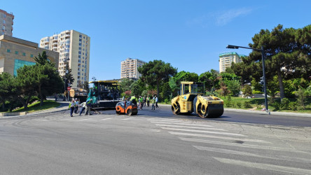 Yasamal rayonunda yolların asfaltlanması və təmiri
