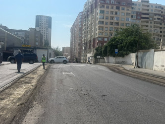 Xiyabani küçəsində asfaltlama işləri
