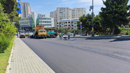 Yasamal rayonunda yolların asfaltlanması və təmiri