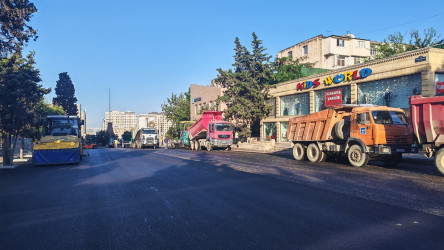 Yasamal rayonunda yolların asfaltlanması və təmiri