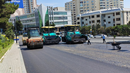 Yasamal rayonunda yolların asfaltlanması və təmiri