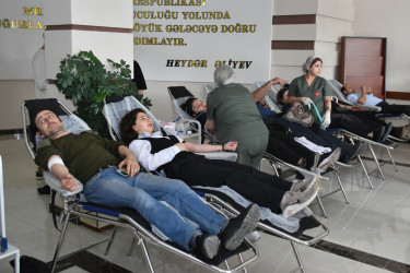 Yasamal rayonunda “Talassemiyasız həyat naminə” qanvermə aksiyası keçirildi