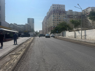 Xiyabani küçəsində asfaltlama işləri