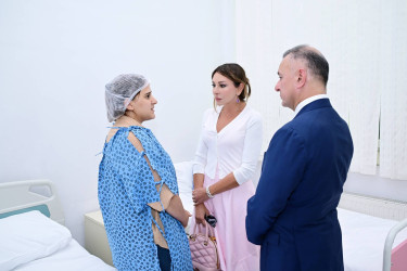 Azərbaycan Respublikasının Birinci vitse-prezidenti Mehriban Əliyeva Elmi-Tədqiqat Pediatriya İnstitutunu ziyarət edib