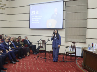 Yasamal rayonunda “23 İl: Milli maraqların qorunması və dövlətçilik strategiyası” mövzusunda tədbir keçirilib