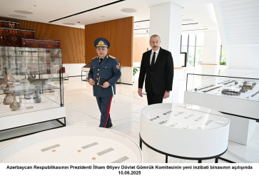 Azərbaycan Respublikasının Prezidenti İlham Əliyev Dövlət Gömrük Komitəsinin yeni inzibati binasının açılışında iştirak edib
