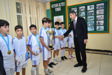“Zəfərindən güc al” adlı ABAD məhəllələrarası minifutbol turnirində Bakı şəhəri üzrə 1-ci yerin Yasamal komandası tutub