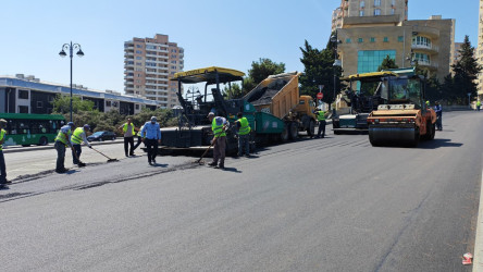 Yasamal rayonunda yolların asfaltlanması və təmiri