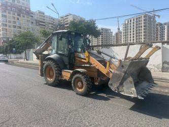Xiyabani küçəsində asfaltlama işləri