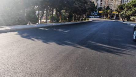 Yasamal rayonunda genişmiqyaslı asfaltlanma işləri aparılır