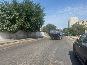 Xiyabani küçəsində asfaltlama işləri