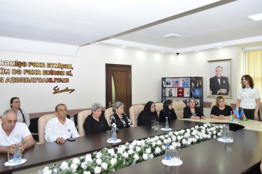 Qurban bayramı ərəfəsində şəhid ailələri ilə görüş təşkil olundu