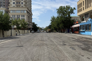 Yasamal rayonunun bir sıra ünvanlarında yol təmiri işləri davam edir