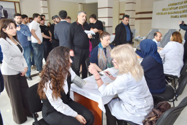 Yasamal rayonunda “Talassemiyasız həyat naminə” qanvermə aksiyası keçirildi