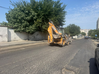 Xiyabani küçəsində asfaltlama işləri