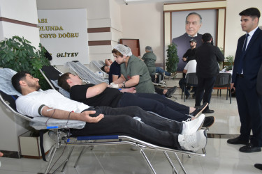 Yasamal rayonunda “Talassemiyasız həyat naminə” qanvermə aksiyası keçirildi