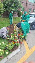 Yasamal rayonunda abadlıq işləri aparılır