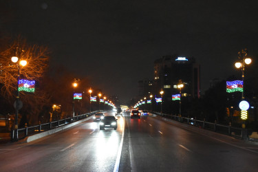 Yasamalda bayram bəzədilməsi həyata keçirilib