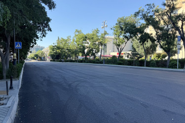 Yasamal rayonunun bir sıra ünvanlarında yol təmiri işləri davam edir