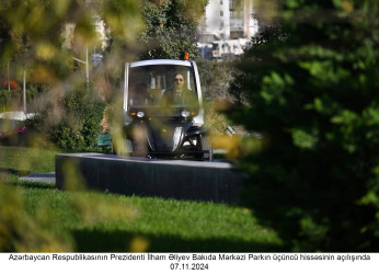 Azərbaycan Respublikasının Prezidenti İlham Əliyev Bakıda Mərkəzi Parkın üçüncü hissəsinin açılışında iştirak edib